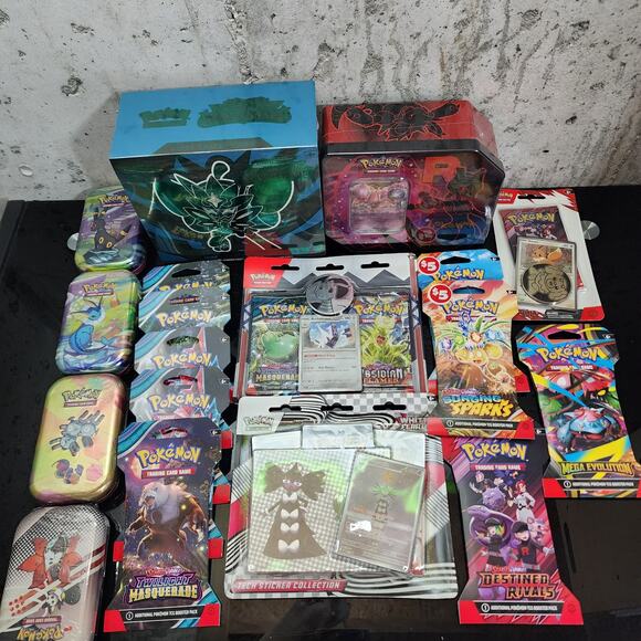 Pokemon Lot, Mega Evolutions, Destined Rivals, Black Bolt, Twilight Masquerade - Picture 1 of 6